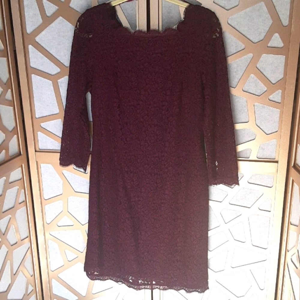 EUC ADRIANNA PAPELL Evening Lace Dress